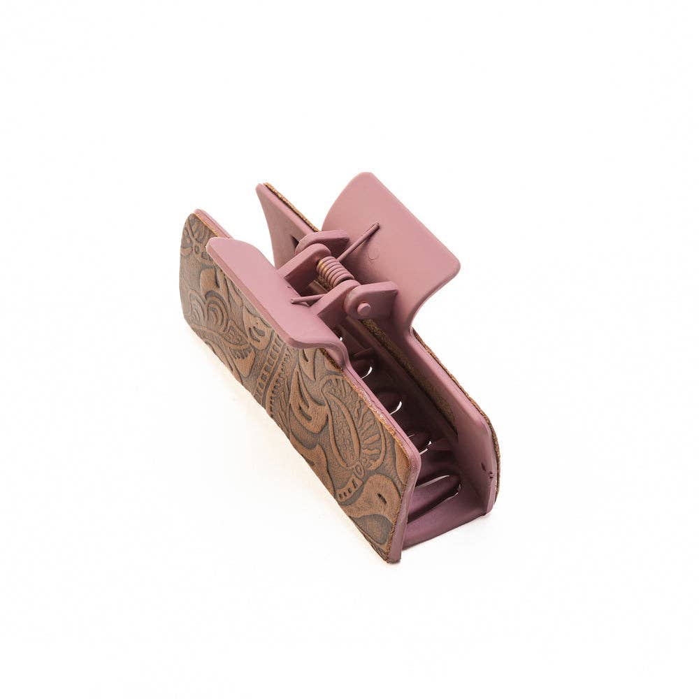 Saddle Bloom Hand-Tooled Hair Claw