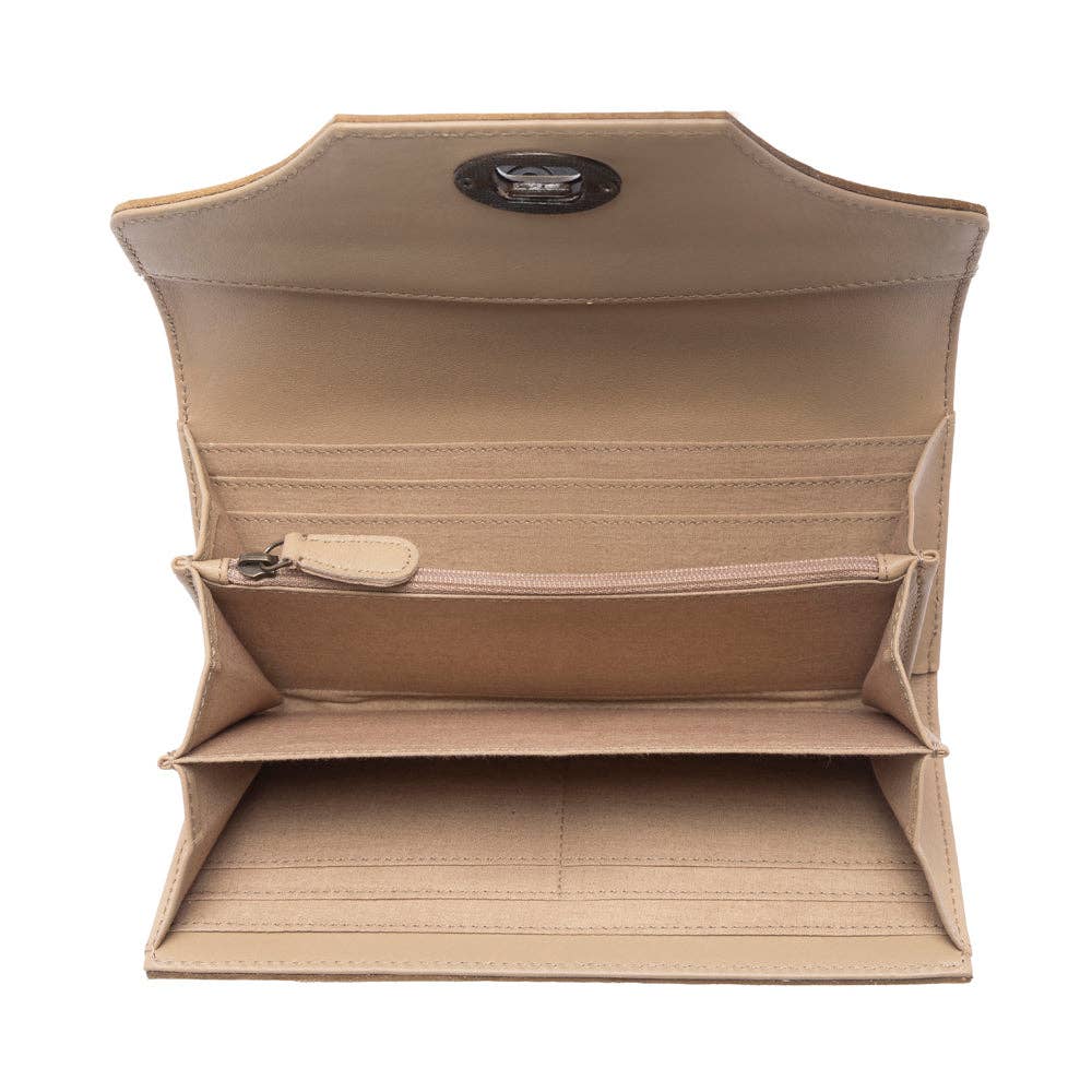 Saddle Bloom Hair-On Hide Wallet
