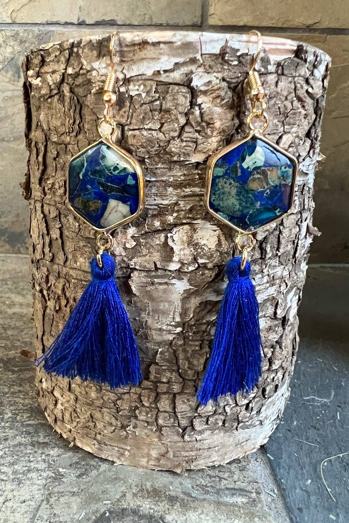 Cobalt Canyon Tassel Earrings