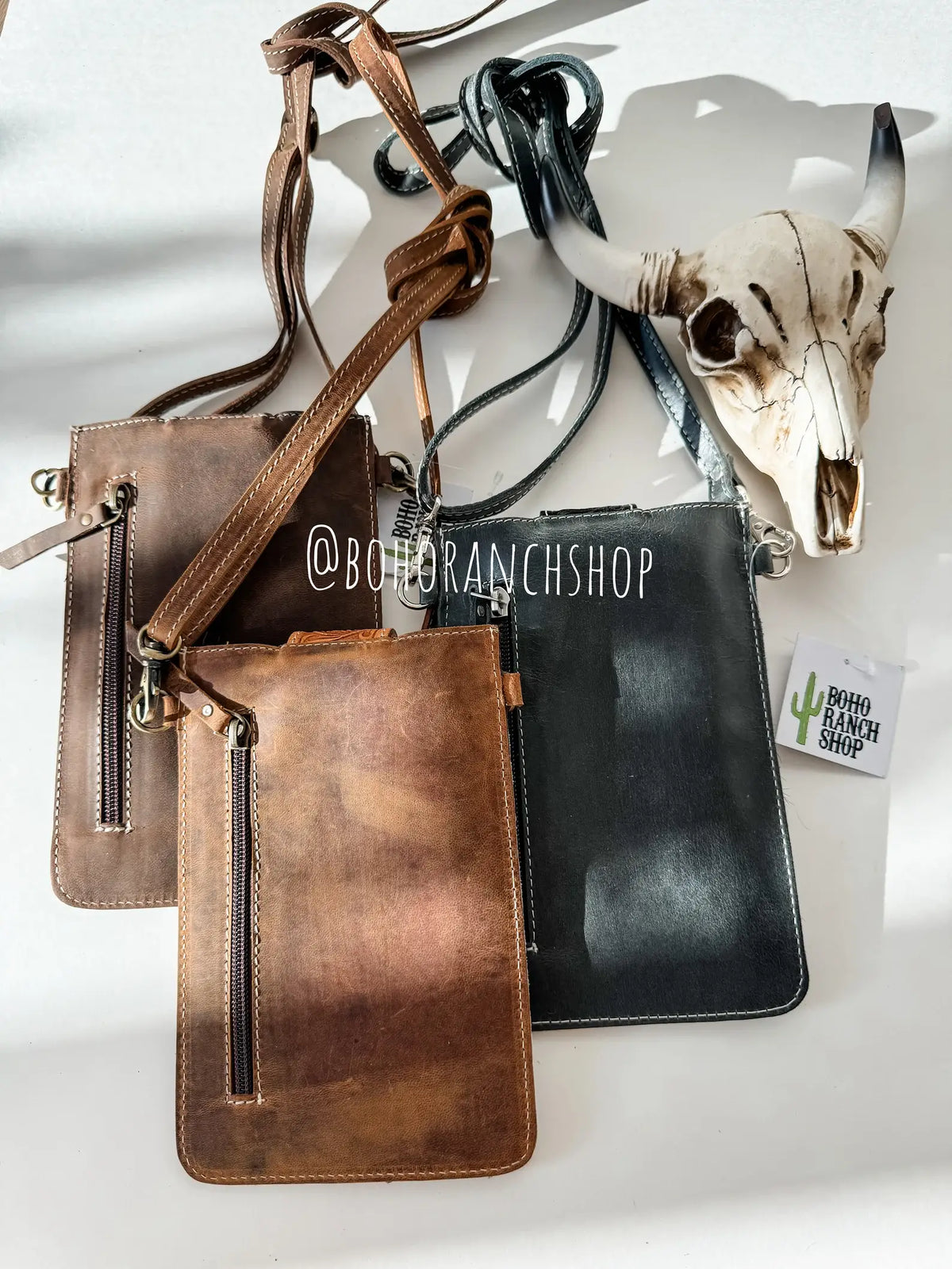 Painted Sky Tooled Phone Crossbody