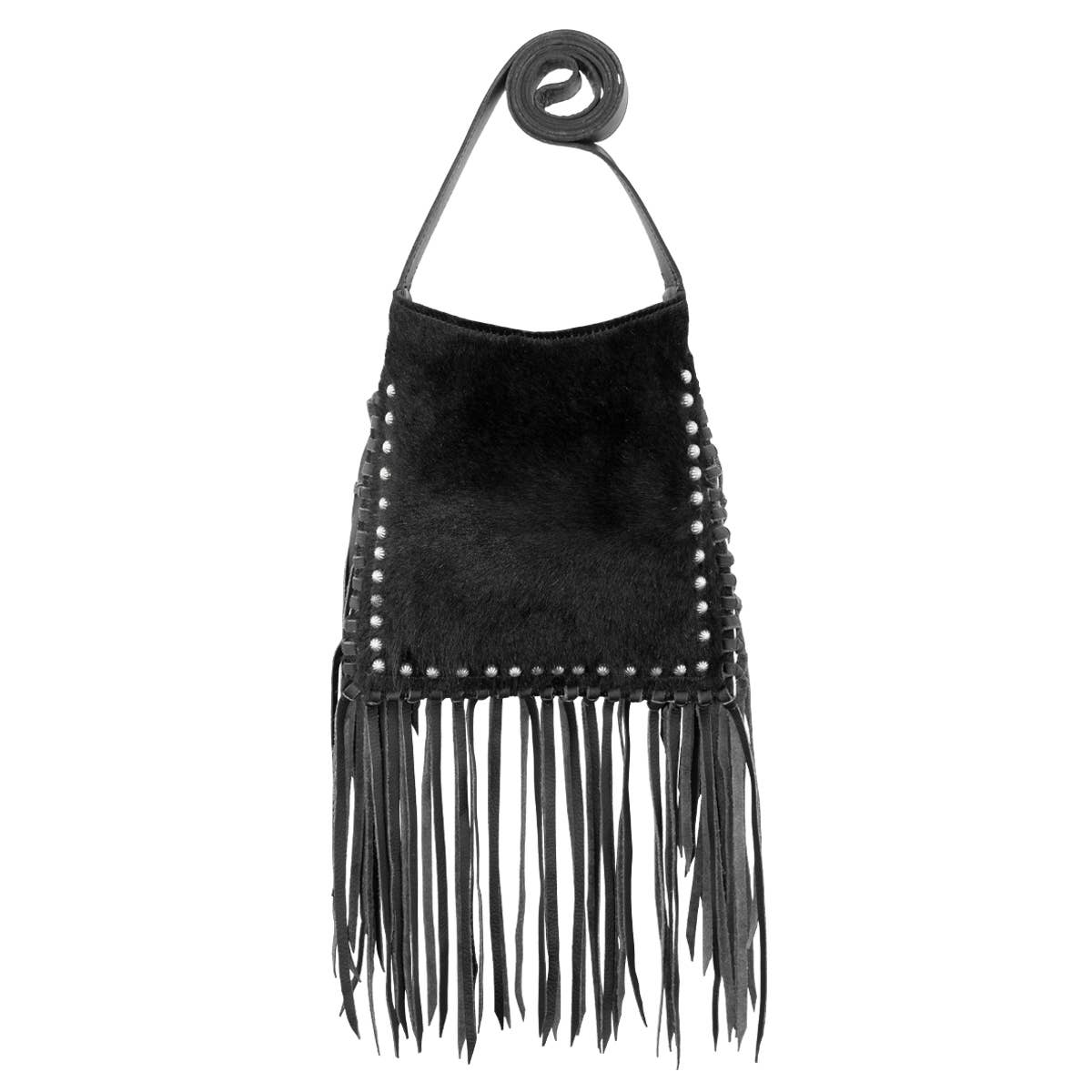 Midnight Range Hair-On Fringe Crossbody