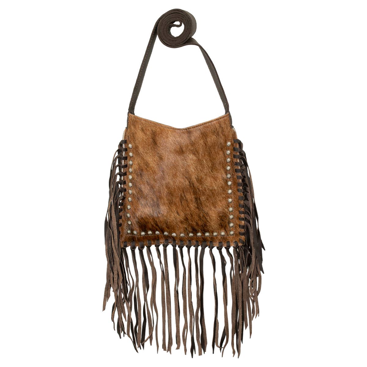 Midnight Range Hair-On Fringe Crossbody