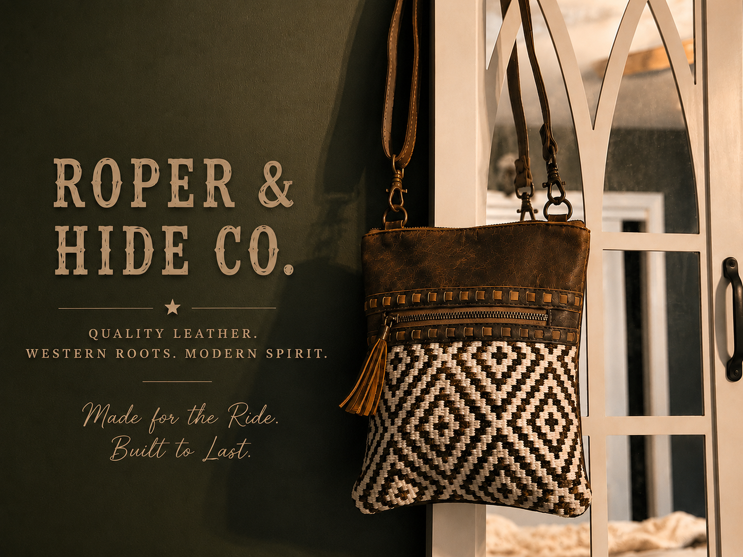 Myra Sand Weaver Crossbody