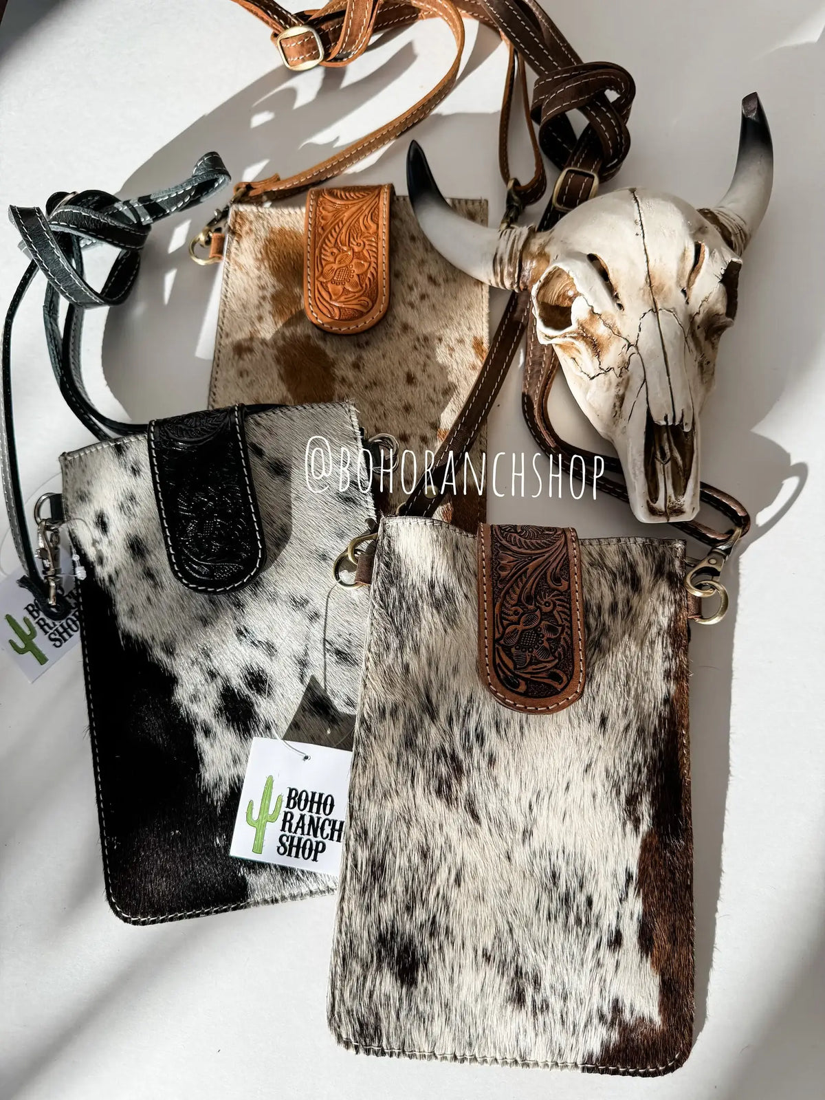 Painted Sky Tooled Phone Crossbody