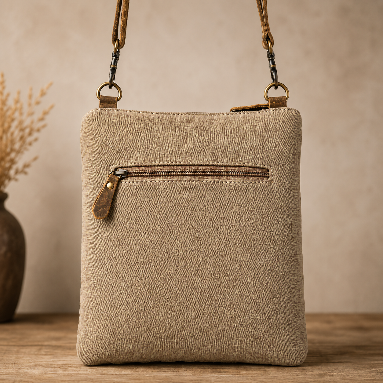 Myra Sand Weaver Crossbody