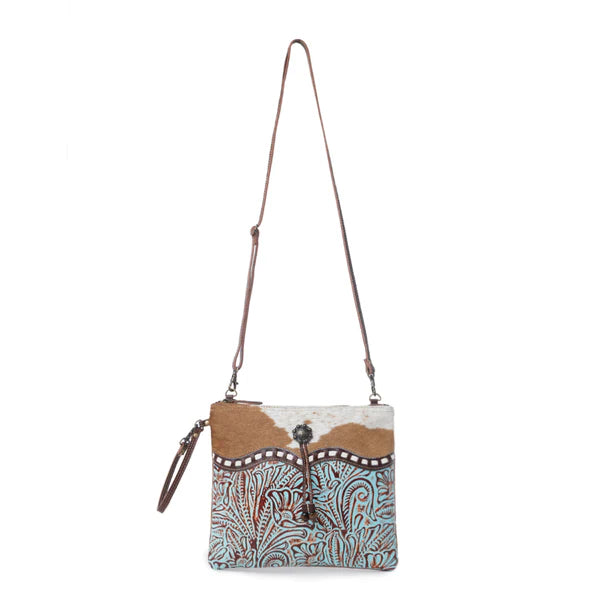 Myra Blue Isle Cowhide Crossbody