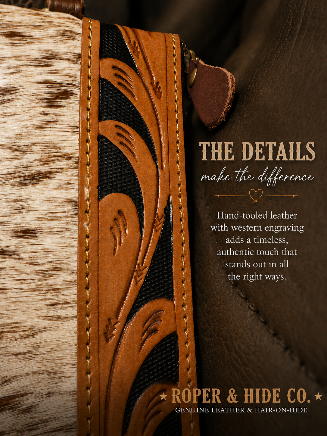 Breeks Delight Cowhide Wristlet