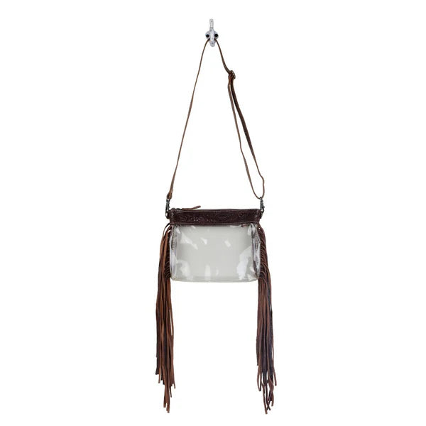Myra Intricate Clear Fringe Stadium Bag