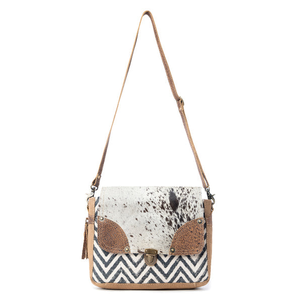 Pearl Ridge Hair-On Hide Messenger Bag