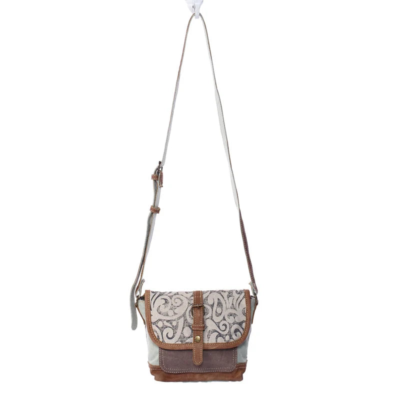 Prairie Leaf Vintage Canvas Crossbody