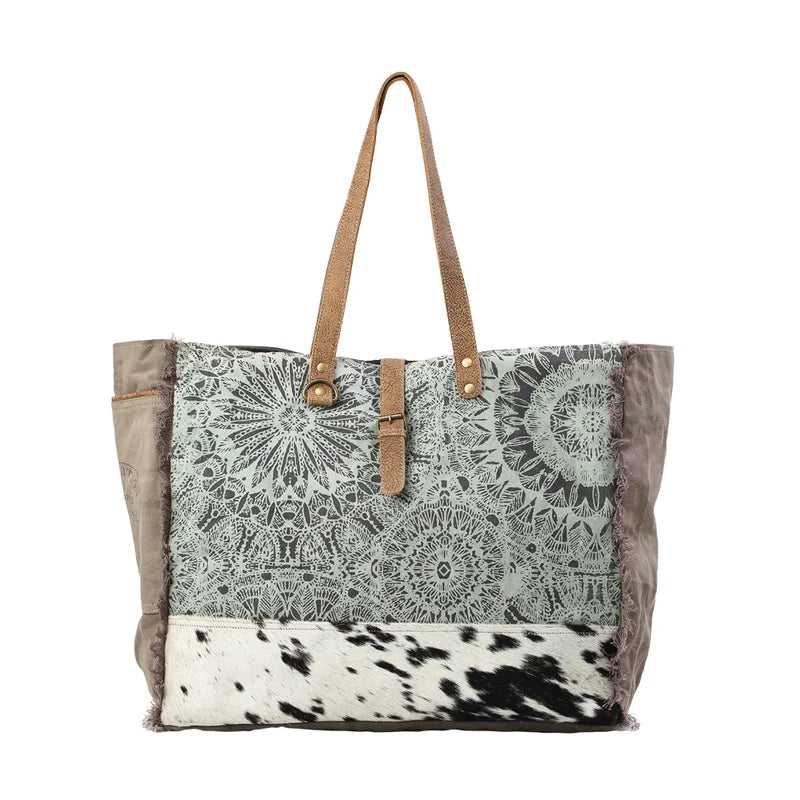Sagebrush Bloom Hair-On Hide Weekender