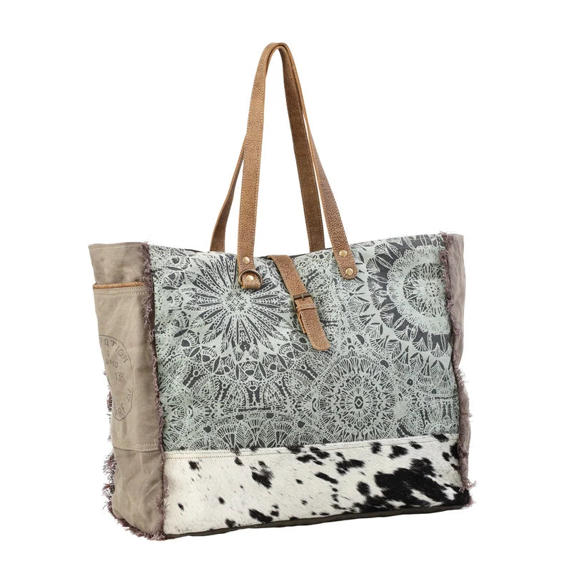 Sagebrush Bloom Hair-On Hide Weekender