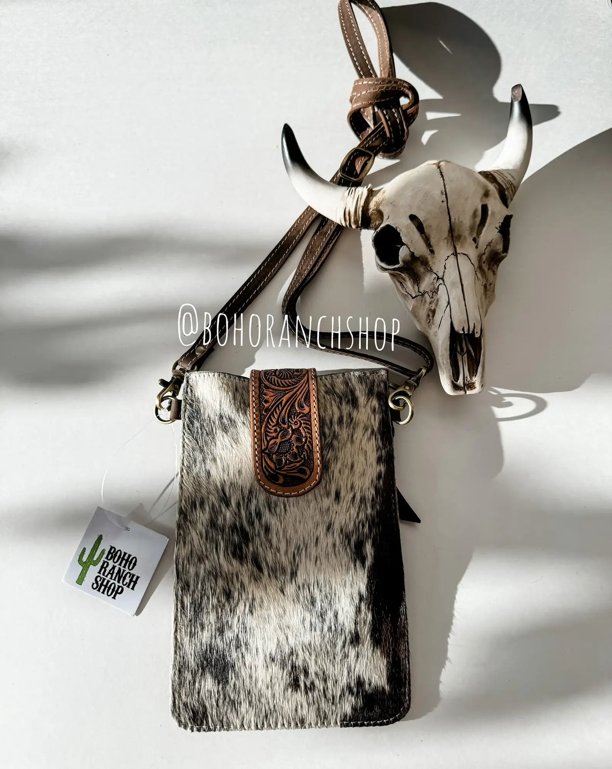 Painted Sky Tooled Phone Crossbody