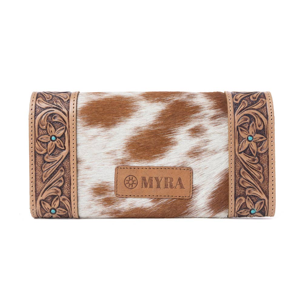 Saddle Bloom Hair-On Hide Wallet