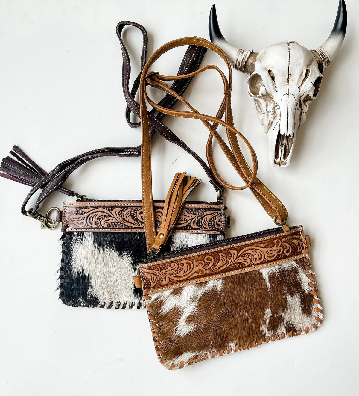 Cimarron Hide Tooled Mini Crossbody